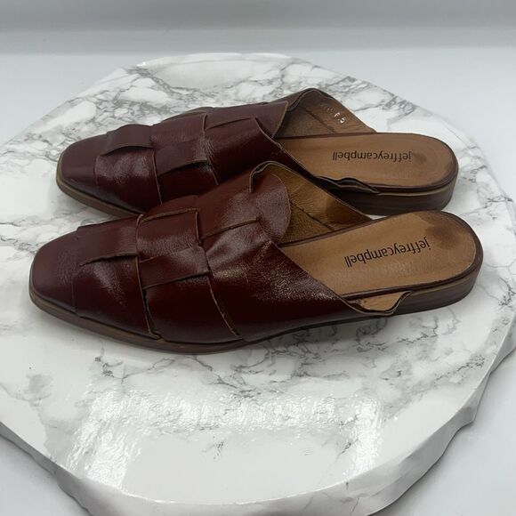 JEFFREY CAMPBELL Eastin Fisherman Style Brown Leather Miles-6.5 - Picture 3 of 8